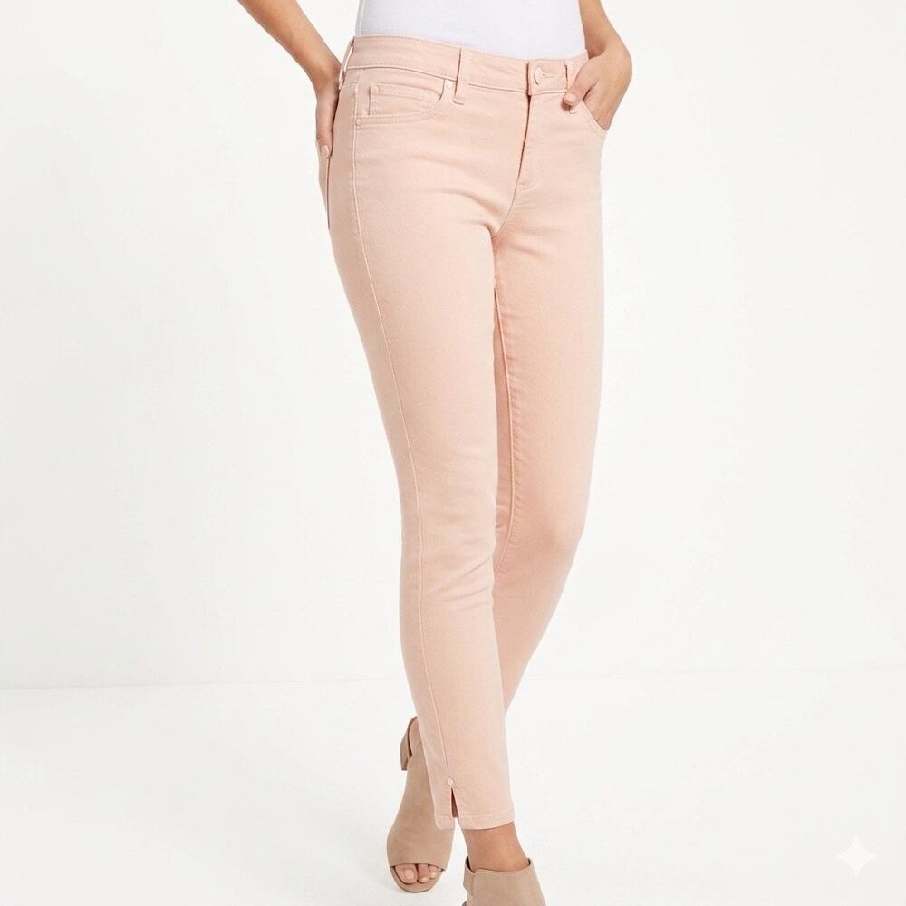 LC Lauren Conrad Women's Skinny Crop Jeans 4 Light Pink Low Rise Denim Stretch